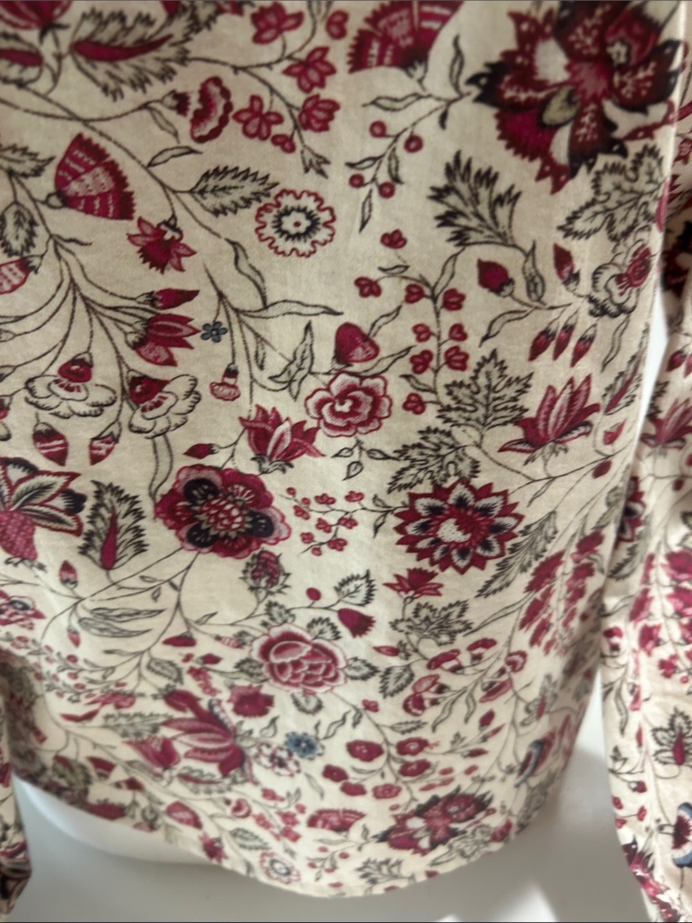 Isabel Marant Cream Blouse with Rose Floral Print - Picture 4 of 6